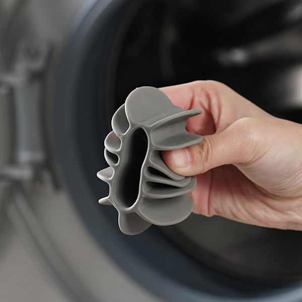 1/3 kpl Silicone Magic Laundry Ball Uudelleenkäytettävät vaatteet Hiustenpoisto Gray 3Pcs