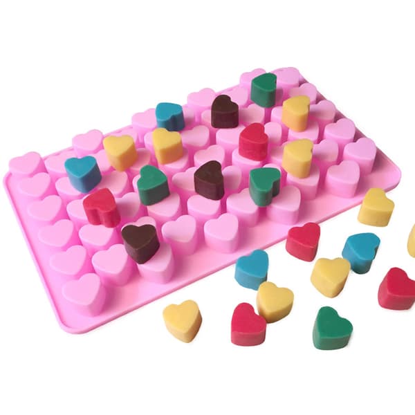 Mini Hjerteform Silikon Isbitbrett DIY Sjokolade Fondant Mo one size