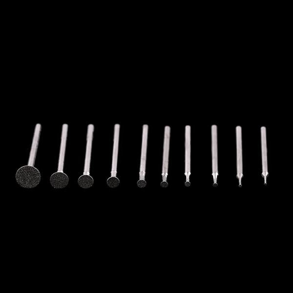 10 STK slibebit tilbehør Ultratyndt T-hovedskaft Diamond Mo 10PCS