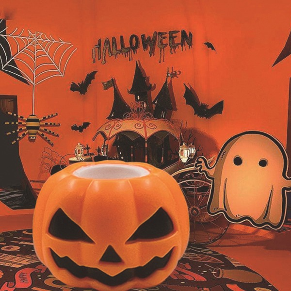 Halloween Pumpkin Ghost Dekompressionsleksak Gummi Bouncy Ball K Random colors 2 PCS