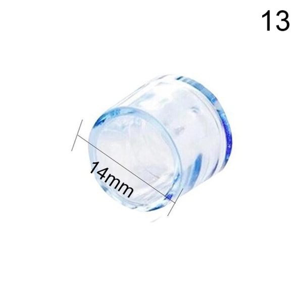 Transparent Gummi Golvstol Anti Scratch Protector Cap Möbler White 14mm