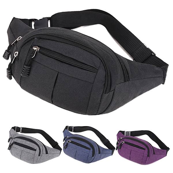 Herr Midjepaket Nylon Sport Fanny Väskor Pojke Drop Leg Väskor Hip Bum Gray
