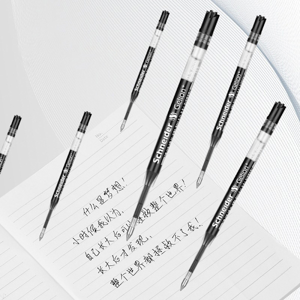 5 stk. Schneider G2 Gelion+ Gelblækpatroner Gel Pen Refill 0,5 m Red