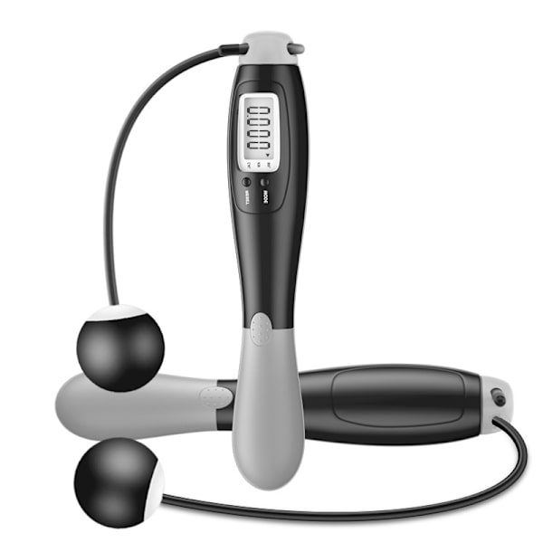 1PC Trådløse Jump Ropes Digital Wireless Spring Rope Fitness øvelse Black+Gray