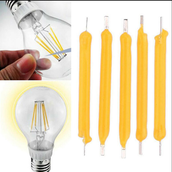 10 stk LED COB Solar Power Filament Super Bright Pære Lys Sur