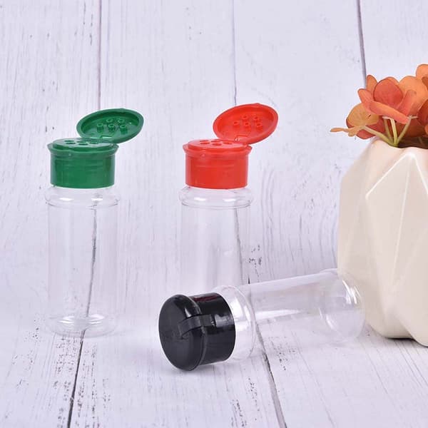 5 st Plast Krydda Salt Peppar Shakers Kryddburk BBQ Condime Black