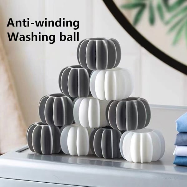 4 stk Klesvask Ball Dekontaminering Anti-tangle Gjenbrukbar Hjem Cle Gray