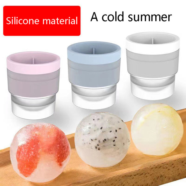 Sphere Ice Cube Mold Saktesmeltende DIY Ice Ball Rund Jelly Maki Pink