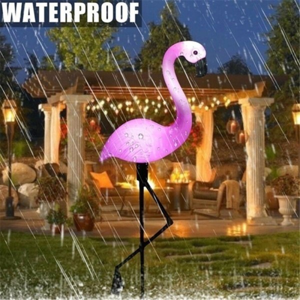3 Lamppua / Vedä uusi led- power Flamingo Lawn Garden Stake Land 1 pc