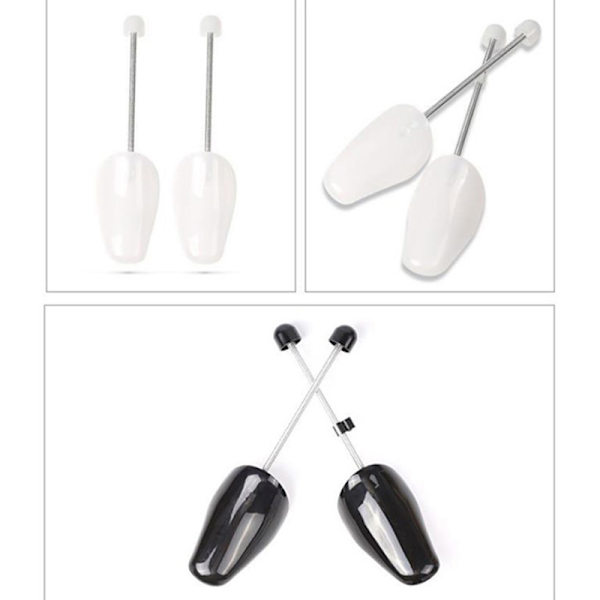 1 par plastskoträd Justerbar längd skoträd Stretch Black men