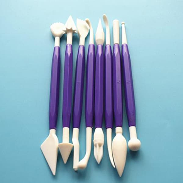 Kids Clay Sculpture Tools Fimo Polymer Clay Tool 8-delt sett Gi Red One Size
