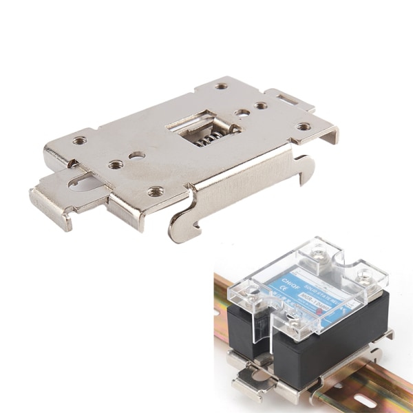 Enkeltfaset SSR 35MM DIN skinne fast solid state relæ klip cla 2 pcs One Size