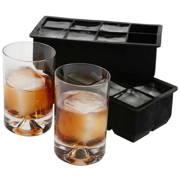 Big Cube Giant Jumbo Suuri silikoninen Ice Cube Square Makerin alusta Black