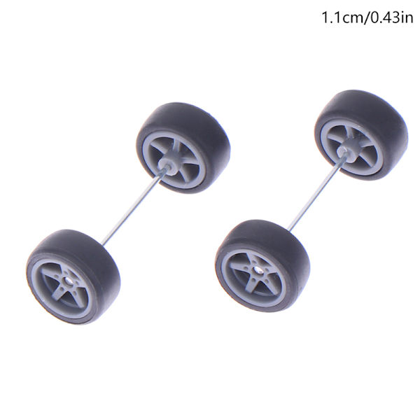 1 set DIY fordonsleksaker 1:64 bilhjul för gummidäck med whee D