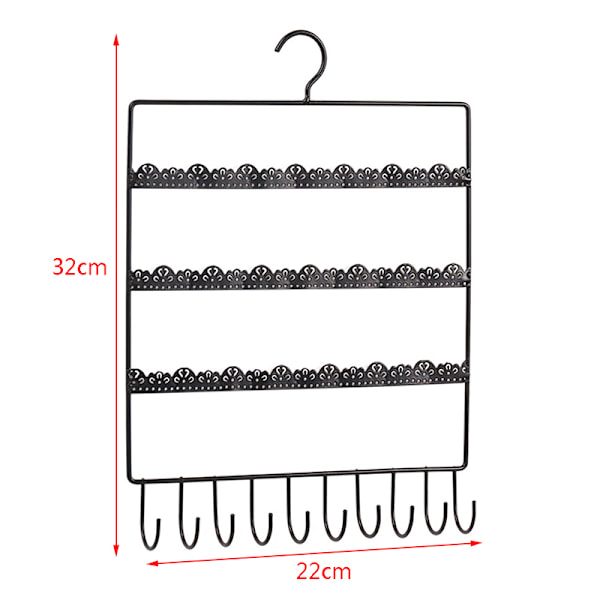 Väggörhänge Smycken Organizer Hängande Hållare Halsband Display one size