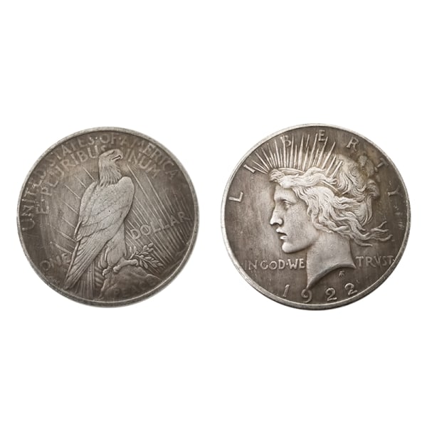 1922 Frihetsgudinnan och fredsmynt Silverdollarsamling One Size