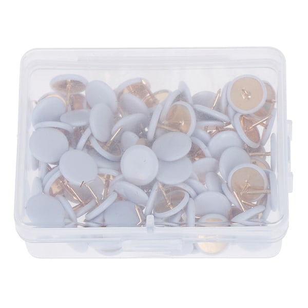 100 stk. runde trykstifter Opslagstavle Kort Tommelfinger Tacks Point Bulle White