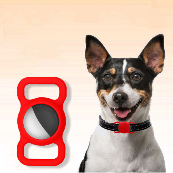 Pet Silikon Case för AirTag GPS Finder Dog Cat Coll Black 1 pc
