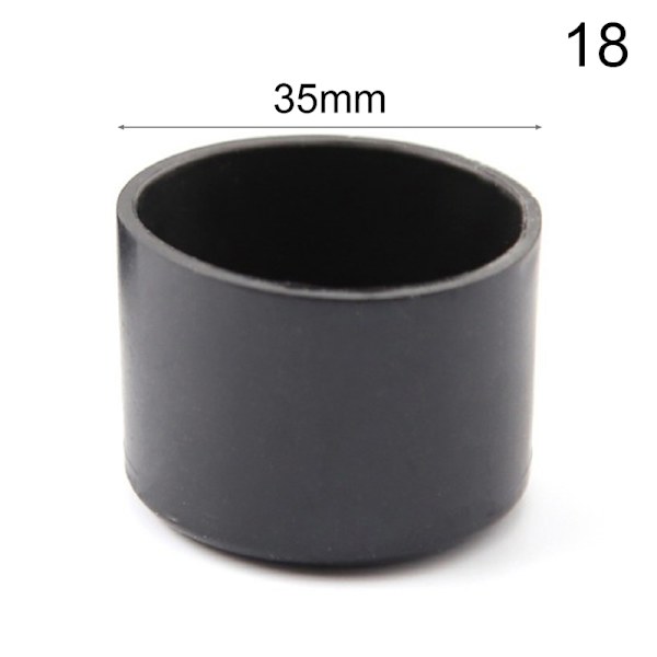 Läpinäkyvä kumilattiatuoli naarmuuntumattomaksi cap Furni Black 35mm