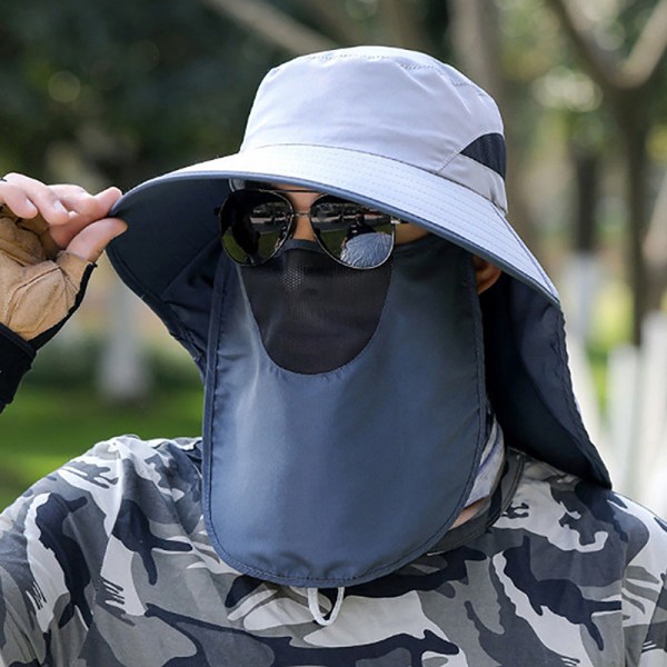 Fisherman Hat Men Hurtigtørkende UV-beskyttelse Justerbar stropp F khaki