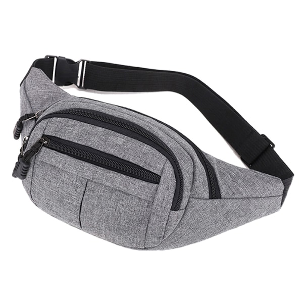 Mænd Talje Pack Nylon Sport Fanny Tasker Drenge Drop Leg Tasker Hip Bum Gray