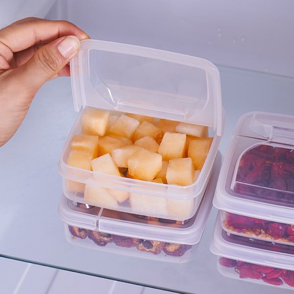 Smörostförvaringslåda Bärbart kylskåp Färskhållning O Transparent 2 pcs