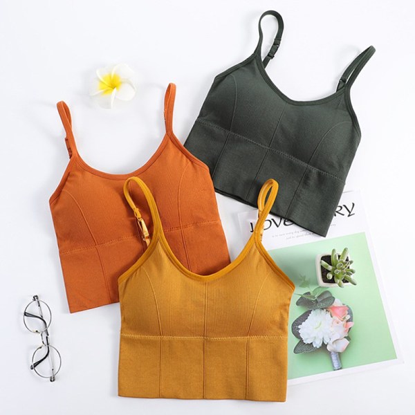 Dametopp Beauty Back bralette Sømløs sports-BH kvinner orange