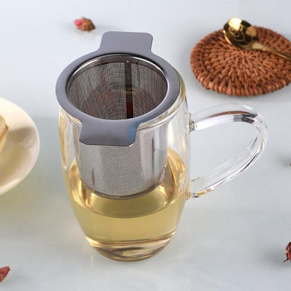 Rustfrit stål mesh te infuser metal kop si Løse blade 1 pc One Size