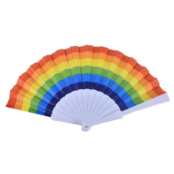 Rainbow Fan Håndholdt Folding Fan Dans Til Dekoration Fan Art 3 pcs