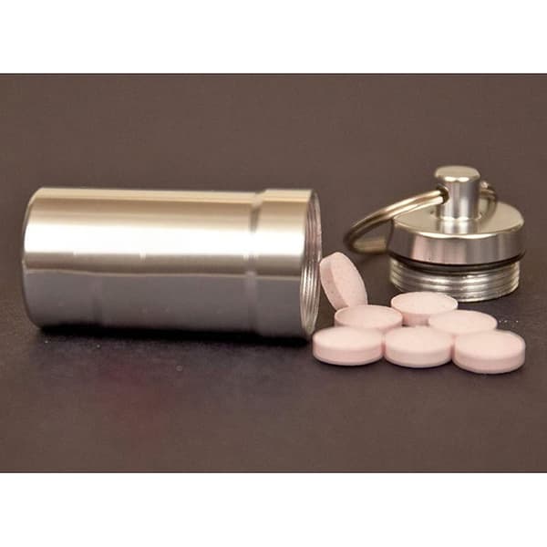 Vattentät aluminium Pill Box Pill Case Container Flaskhållare B