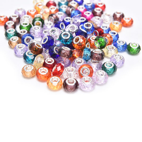 Murano Glass Charm Spacer Crystal Pärlor för armband Mixed Cha random 30pcs