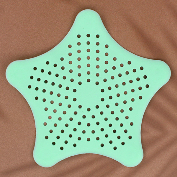 Silikonsil Femuddig stjärna Köksdiskbänksavlopp Light green 1 pc