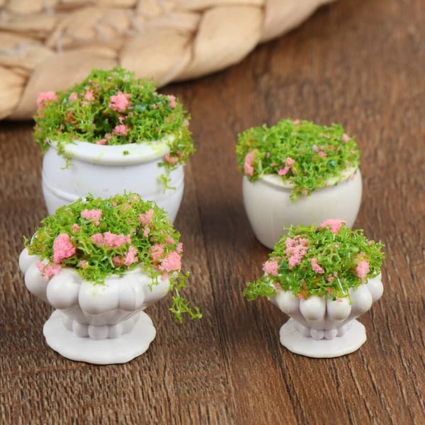 2stk Dukkehusmøbler 1:12 Tilbehør Mini Grønn Bonsai Fl A1