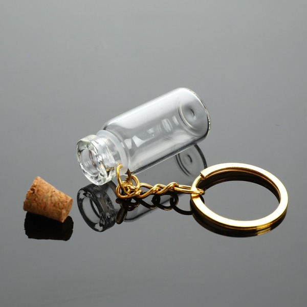 5st Mini Glasflaska Flaska Tube Potion Parfym Kork Burkar Önska onesize