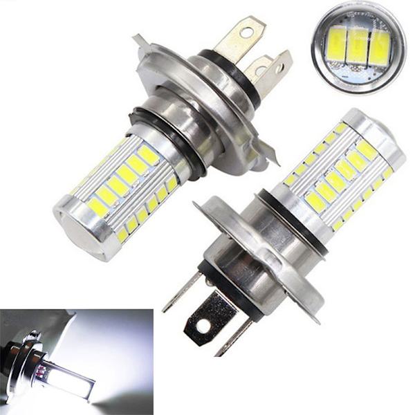 H4 LED Lampe Bil Forlygte 33 SMD 5630 5730 Pære Auto Auto Ice blue