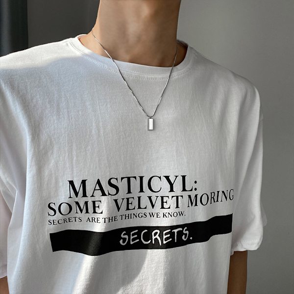 Kreativt halsband för män, coolt geometrisk halsband, nyckelbenkedja Bo onesize