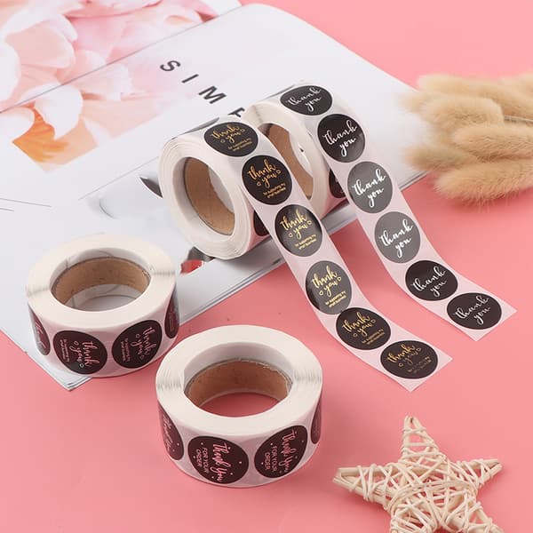 500 kpl/rulla Kiitos tarratarrat scrapbooking-käyttöön A