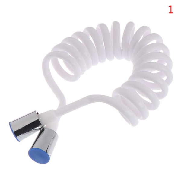ABS telefonlinje stil fjeder fleksibel bruser slange sprøjte c White 1.5M