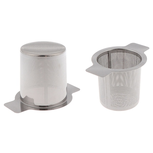 Rustfritt stål mesh te-infuser metallkopp sil løsblad 3 pcs One Size
