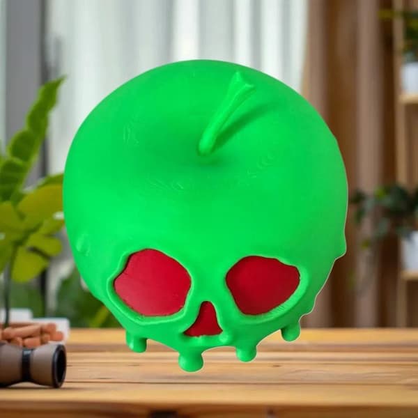Halloween 3D-Printade Förgiftade Äpple Skrivbordsdekorationer Hem Bil Mo 1pc