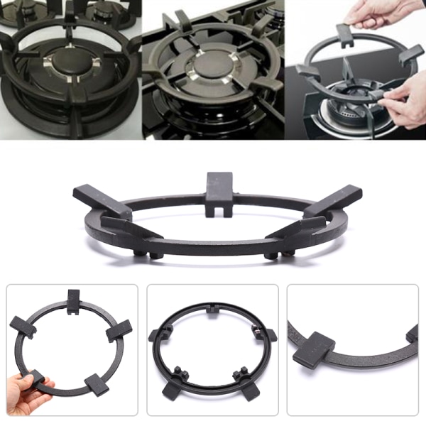 Wokställ Iron Wok Pan Stödställ för brännare Hällar Kök T B
