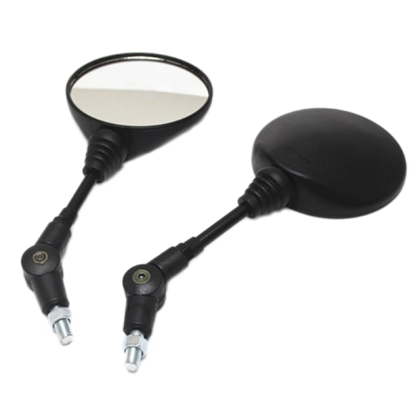 1 Par Universal Folde Motorcykel Side Bakspejl 10mm Fo Black