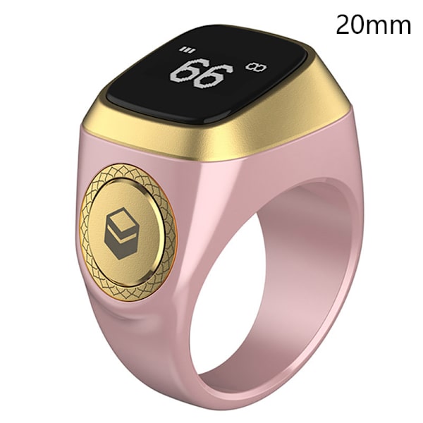 Smart Tasbih Tæller Ring til Muslimer Zikr Digital Tasbee Pink