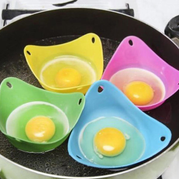 Silikon Egg Poacher Poaching Pods Pan Non Stick Egg Baking Cup 4 pcs