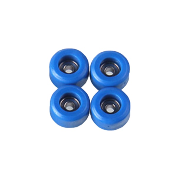 4 stk/sett PU+metalluretan CNC-lagerhjul for trefinger Blue