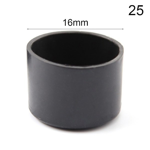 Läpinäkyvä kumilattiatuoli naarmuuntumattomaksi cap Furni Black 16mm