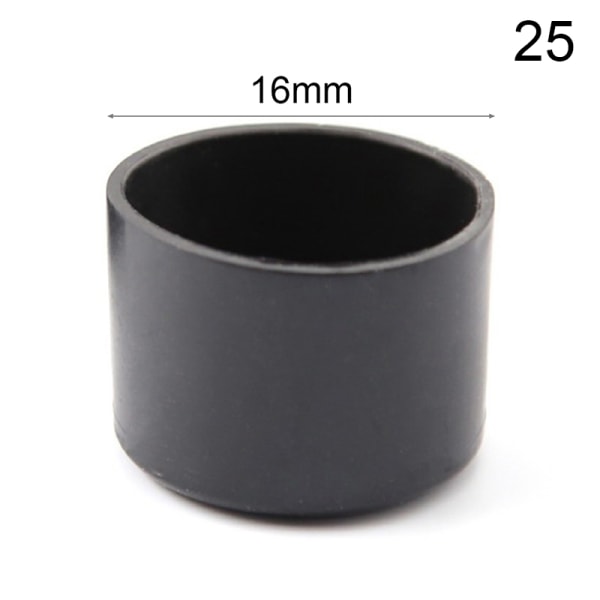 Transparent Gummi Golvstol Anti Scratch Protector Cap Möbler Black 16mm