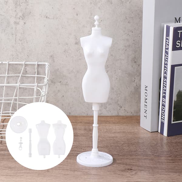1Sæt 1:6 Dukkehus Miniature Mannequin Model Nederdel Support Hum White