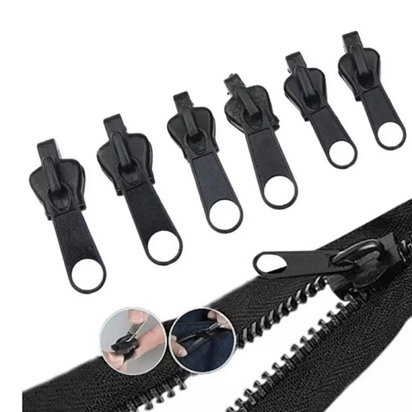 6 stk Instant Zipper Universal Instant Fix Zipper Repair Kit Rep onesize