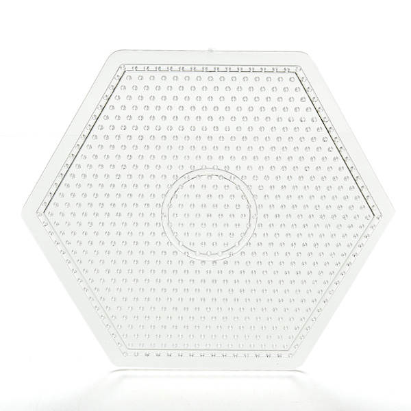 1 st fyrkantiga runda hexagonpärlor genomskinliga för 5 mm Hama B Hexagon